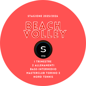 CORSO BEACH VOLLEY primo trimestre 25/26 Masterclub-Nord Tennis base/intermedio-2 allenamenti