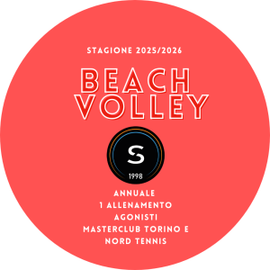 CORSO BEACH VOLLEY annuale 25/26 Masterclub Torino-Nord Tennis agonisti-1 allenamento