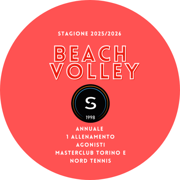 CORSO BEACH VOLLEY annuale 25/26 Masterclub Torino-Nord Tennis agonisti-1 allenamento