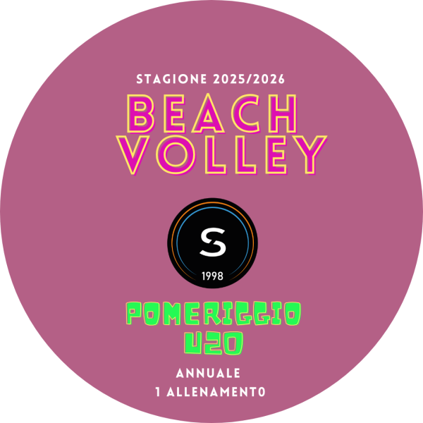 CORSO BEACH VOLLEY UNDER 20 annuale 25/26 1 allenamento